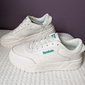 Reebok Tech Geo Club C White Sneakers Women's 8